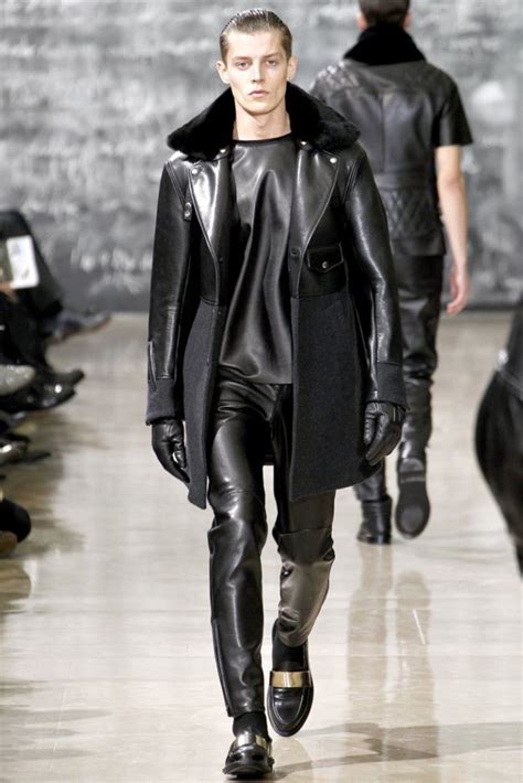 ysl leather pants men